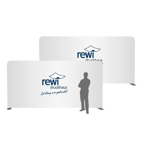 Textilwand ALU | 600er gerade | beidseitig bedruckt