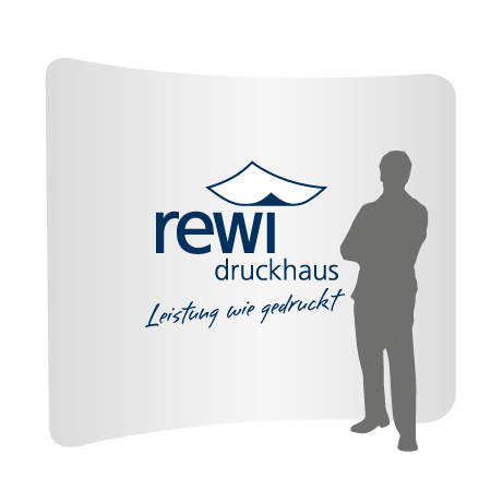 Textilwand ALU | 300er gebogen | einseitig bedruckt