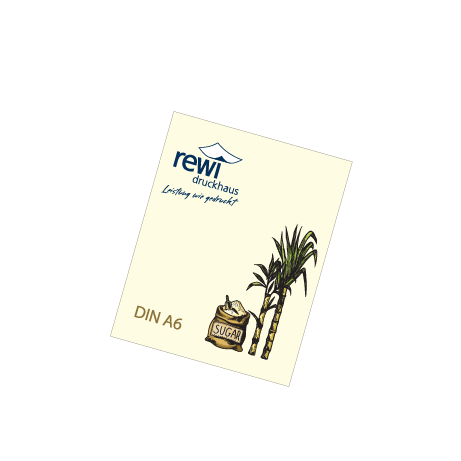 Flyer aus Zuckerrohr | DIN A6 | einseitig bedruckt