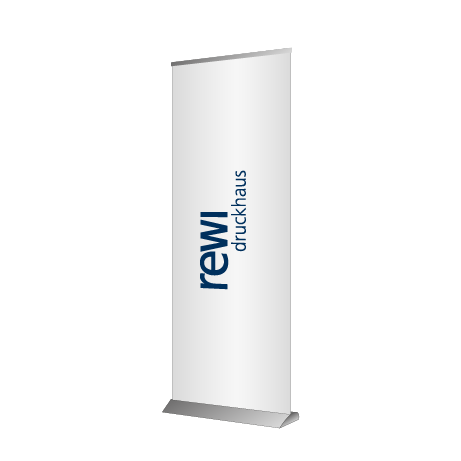 Roll-Up Deluxe | B 85 cm x H 153 - 200 cm | einseitig bedruckt
