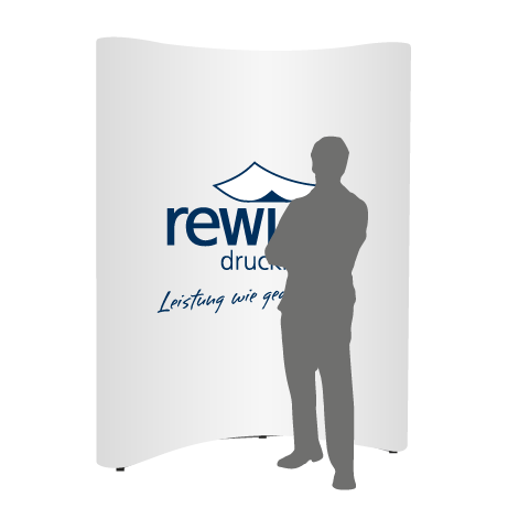 Pop-Up Faltwand | 2 x 3 Felder gebogen | einseitig bedruckt